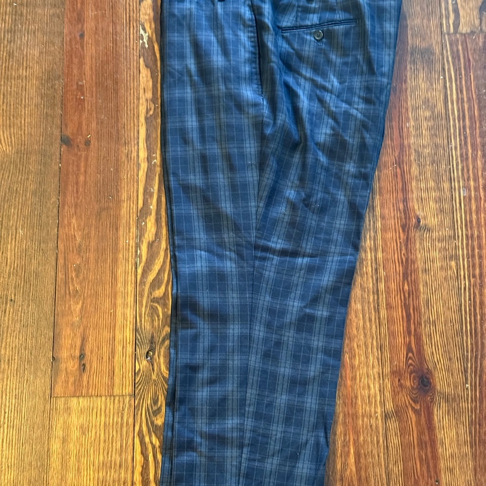 Lauren Ralph Lauren Blue Plaid Dress Pants